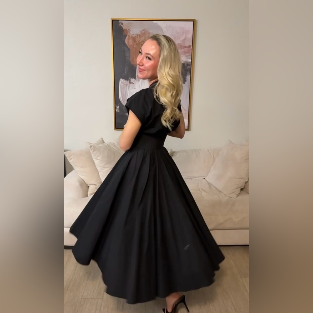 ALAIA BELTED MIDI JAPANESE POPLIN DRESS - Picture 5 of 16